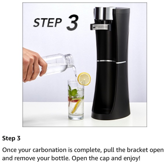 COZ Kitchen Coz Desktop Sparkling Water Maker Black Liter Homemade